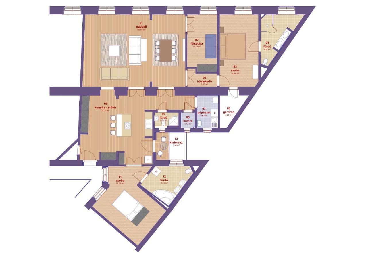 Urban Haven - 3 Beds, 3 Baths, Free Parking, Near Central Market 부다페스트 외부 사진